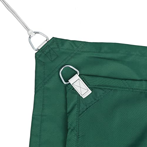 Voile d'ombrage rectangulaire polyester verte anti pluie et soleil pour repas en extérieur - 7