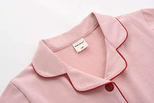 ACESTAR Kids Girls Boys Cotton Pajamas Set Long Sleeve Button Down Pjs Sleepwear Loungewear 2 Piece Set for Daily Size 3-122