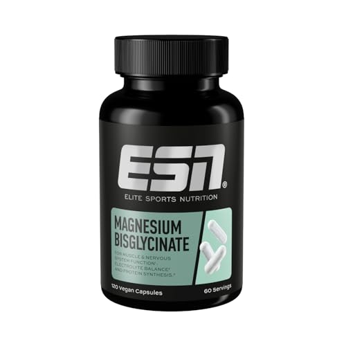 ESN Magnesium Caps, 120 Kapseln, 194 mg Magnesium pro Tagesportion - Magnesiumbisglycinat-Kapseln, Hohe Bioverfügbarkeit - Made in Germany ESN Magnesium Caps, 120 Kapseln, 194 mg Magnesium pro Tagesportion - Magnesiumbisglycinat-Kapseln, Hohe Bioverfügbarkeit - Made in Germany