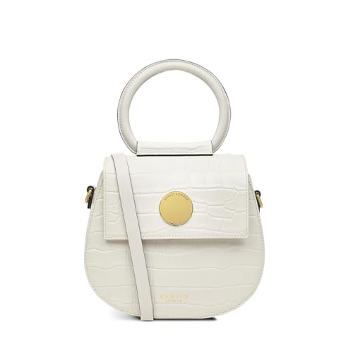 RADLEY London Rope Walk - Faux Crocodile Women's Mini Leather Zip Around Crossbody Bag, Chalk