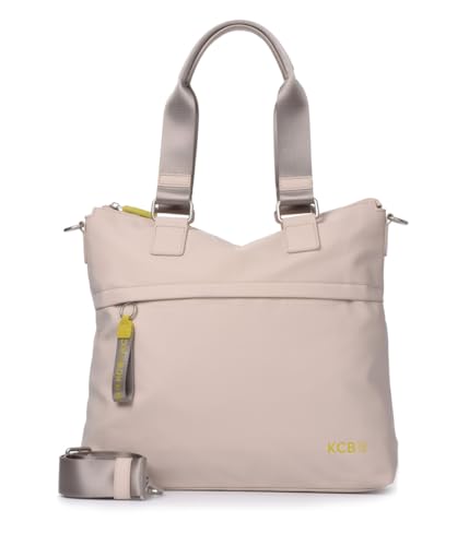 KCB Bolso de Hombro Fluo | Diseño Elegante y Funcional | Versátil, Espacioso y Convertible | Asa Adicional Ajustable | 100% Vegano | Color Beige