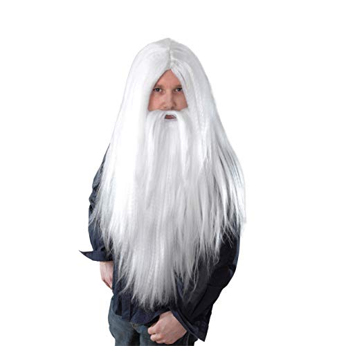 Bristol Novelty BW660 Wizard Wig and Long Beard, White, One Size