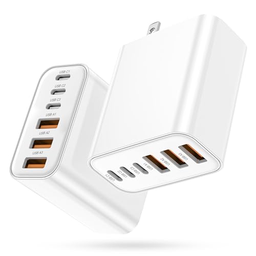 FEEL2NICE USB C Charger Block,Wall Charger Fast Charging Blocks for iPhone 17 16 15 14 13 12 11 X 8 (White, 2Pack 60w)