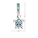 100% 925 Sterling Silver Charm Charm Bracelet, DIY Necklace Jewelry, Blue Glass Turtle Pendant, Gift for Ladies and Girls