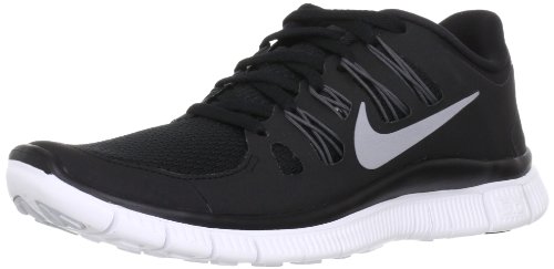 Nike Free 5.0+ 580591-002 Damen Laufschuhe Schwarz (Black/Metallic Silver-Dark Grey-White) 36.5
