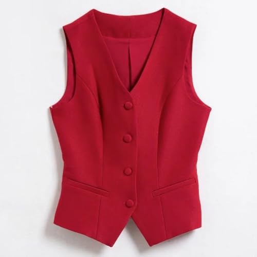 Chaleco elegante para mujer con diseño ajustado y botones para oficina 2