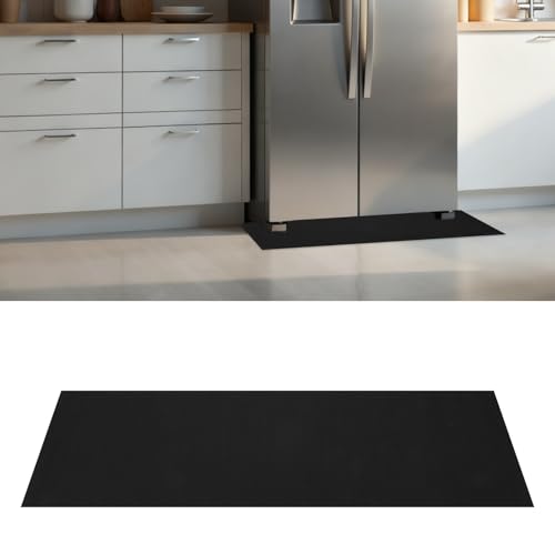 Rainmae Spill Mat for Refrigerator 37.4x8.7 Inch Anti-Slip Drip Tray & Floor Protector Leak Catcher with Rubber Backing Water Absorbing Mat for Mini Fridge, Freezer & Kitchen
