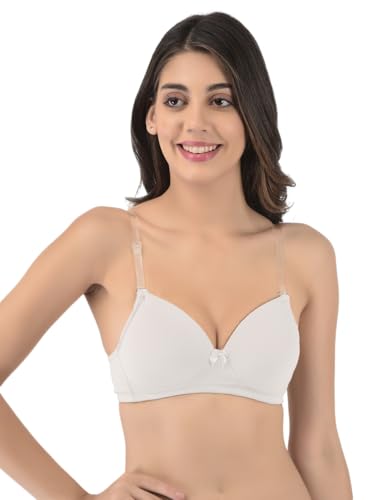 Image of Softline Women's Cotton-Rich Wire-Free Padded Bra | Full Coverage, Seamless & Breathable for Everyday Comfort | Soft Fabric with Supportive Fit for All-Day Wear