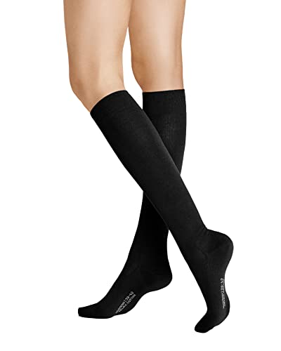 Hudson - Calcetines hasta la rodilla relaxed opacas para mujer, color Negro 005, talla 39-42