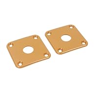 Compatibility: This guitar jack plate is square with a slight curvature. Fit for Les Paul style guitars, including both American-made Gibson and Chinese-made Epiphone guitars. Specifications: Length: 34.3mm (1-11/32"); Width: 34.3mm (1-11/32"); Thick...