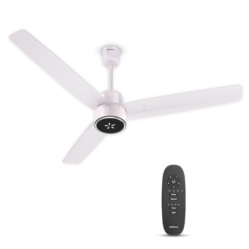 Image of Havells EPIC SIGNIA BLDC Ceiling Fan 1200mm, 5 star, LED Speed Indicator, 380 RPM, Up to 65% Savings,Reverse Rotation,4 Speed Modes,Low Wattage 30W,Low Noise,Air Flow:225 CMM, Blush Ivory