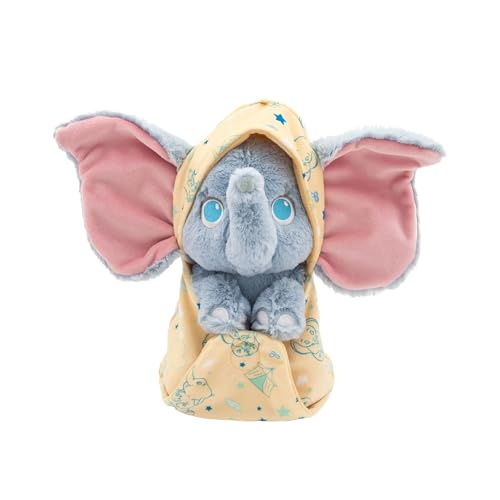 Image of Disney Store Official Dumbo Plush with Blanket Pouch - Disney Babies Plushy in Baby Swaddle - Kids Toy for Those who Love Plush Figure Toys, Cute Plushies, & Baby Stuffed Animals - Small - 10"
