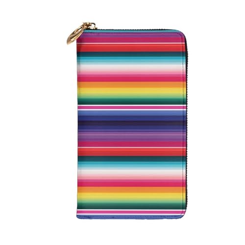 Women's Wallet Clutch Large Capacity Long Wallet Colorful Mexican Stripes Leather Ladies Card Phone Holder Travel Purse2