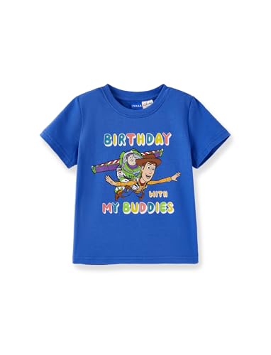 Toy Story Shirts Woody and Buzz Lightyear Birthday Boy Shirt Short Sleeve Toddler Boys T Shirts Graphic Tops Cotton Tees Kids Summer Outfit 4-5T