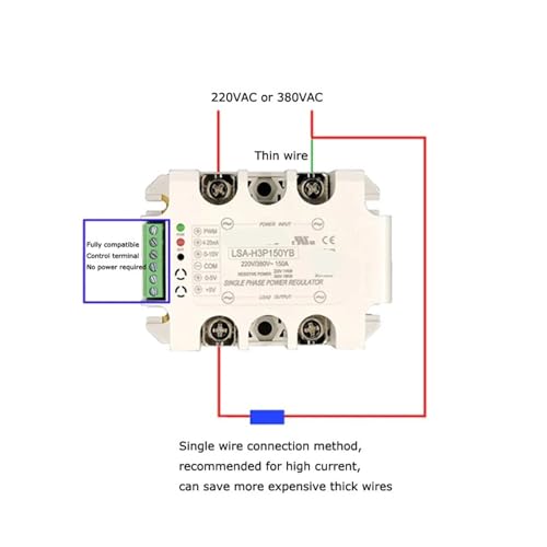 Régulateur de tension alternative monophasé H3P120YB anti surchauffe pour relais statique