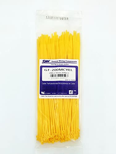 GW Kabelbinder-Technik GT-200MCYEL Kabelbinder, 100 Stück