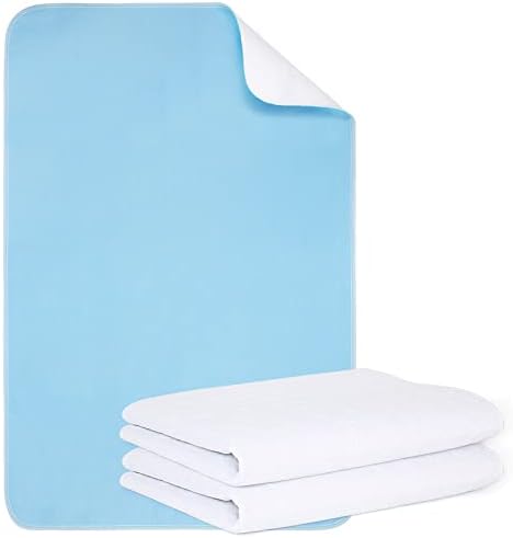 Sevoli Washable Underpads, 34x52 Inch (2 Packs) Reusable Incontinence Bed Pads, Heavy Absorbency Waterproof Bed Pads, Great for Kids, Adults, The Elderly and Pets