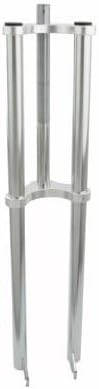 Long Chrome Chopper Steel Forks, Threaded, Various Sizes