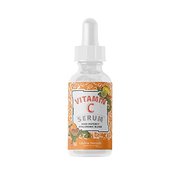 LilyAna-Naturals-Vitamin-C-Serum-for-Face-Made-in-USA-Face-Serum-with-Hyaluronic-Acid-and-Vitamin-E-Anti-Aging-Serum-Reduces-Age-Spots-and-Sun-Damage-Promotes-Collagen-and-Elastin-1oz LilyAna Naturals Vitamin C Serum for Face - Face Serum with Hyaluronic Acid and Vitamin E, Anti Aging Serum, Reduces Age Spots and Sun Damage, Promotes Collagen and Elastin (1oz)