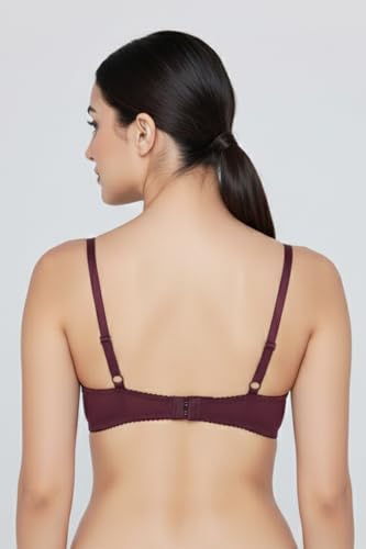Image of Zivame Padded Plunge Wired Medium Coverage Tshirt Bra-Silver Bullet