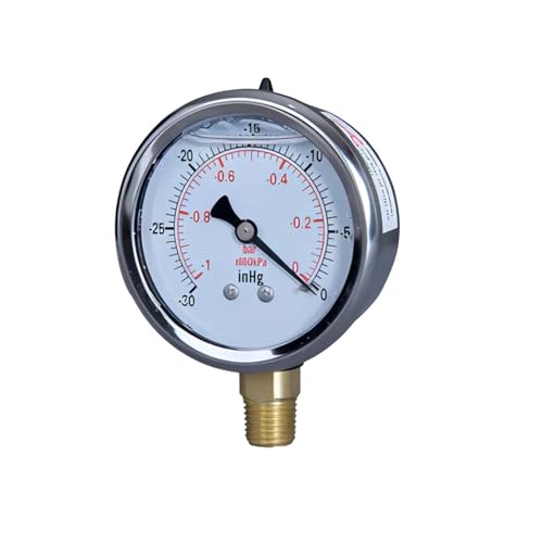 Manómetro de glicerina de 0-200 PSI con conexión inferior BSP de 2,5 pulgadas