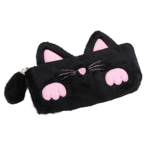 JWQFBC Estojo de Pelúcia, Presentes de Grande Capacidade para Escola E Escritório, Bolsa de Armazenamento Fofa para Gatos, Bolsa de Cosméticos para Meninos E