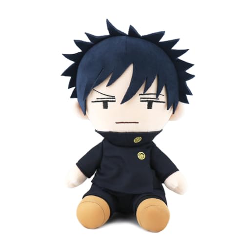 Zhongkaihua JJK Fushiguro Megumi Peluche 23 cm Oreiller en peluche PP Coussin en coton doux rembourré pour voiture, maison, canapé, décoration de Noël