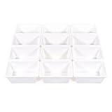 Humble Crew Toy Storage Bins for Kids, Set of 12, White, Small - Sturdy, Colorful Plastic Storage Bins for Classroom, Playroom, Nursery, and More - Premium Toddlers Toy Organizer Bins