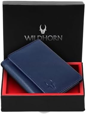 WildHorn Trifold Leather Wallet for Men I Handcrafted I Ultra Strong Stitching I Card Slots I Transparent ID Window I Currency Compartment