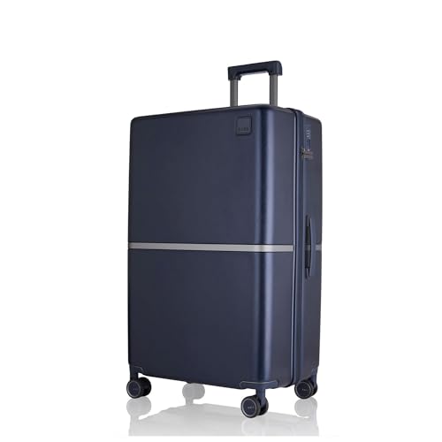 Image of Rare Tony Large Size Blue Hard Trolley Bag Polycarbonate Antiscratch Travel Suitcase with 8 Silent Wheels and a Sturdy TSA Lock - Luggage for Men & Women