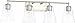 Capital Lighting 121741BN-431 Murphy Clear Glass Bath Vanity Wall Mount, 4-Light 400 Total Watts, 10" H x 33" W, Brushed Nickel