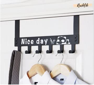 Racklik Over The Nice Day Door Hook | Cloth Hanger | without Drill Door Hook | Space Saving Over Door Hook | Coat Tie Hanger (Pack of 1), Black (B09Y25TY29) Amazon Price History, Amazon Price Tracker