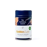 La Tetera Azul Golden Latte Ecológico 100%, Cúrcuma Latte con Jengibre, Canela y Cardamomo, Infusión Gourmet Antioxidante, 80g, Bebida Saludable y Digestiva para Disfrutar en Cualquier Momento