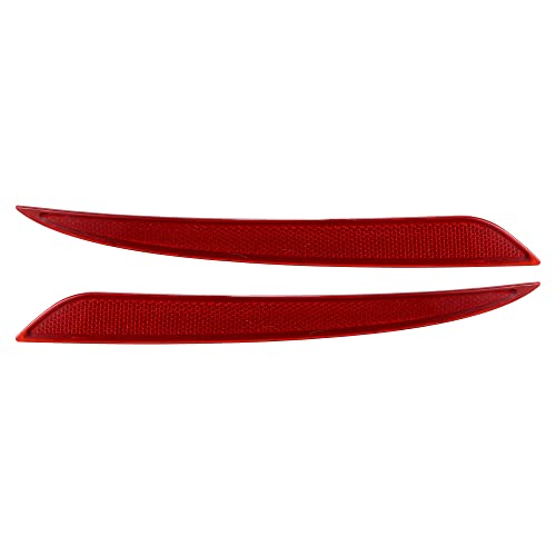 X AUTOHAUX 1 Pair Rear Left Right Bumper Reflector Light Cover for Ford Fusion 2013-2018 DS7Z13A565A DS7Z13A565B Red