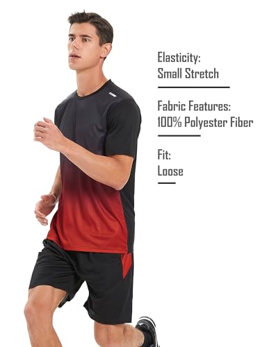 BOOMCOOL Gym Clothes workout shorts and long sleeve shirts for men running dry fit athletic outfits sets 6 pack4