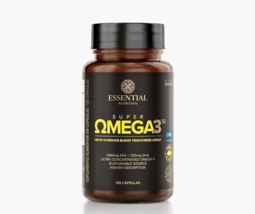 Super Ômega 3 120 Cápsulas Essential Nutrition Ômega 3 Suplemento...