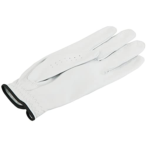 Gearx Men's Waterproof Sheepskin Golf Gloves, White (Small(22), Left) #TOP3