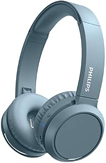 Philips On-Ear Headphones H4205BL/00 with Bass Boost Button (Bluetooth, 29 Hours' Playback Time, Quick Charging Feature, Noise Isolating, Flat Folding), Matte Blue