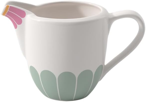 Villeroy & Boch Fleur Milk Jug, Dimensions: Approx. 13.5 × 8 × 9 cm, Multicoloured, Dishwasher Safe & Microwave Safe, Floral Decor, Jug for Milk or Cream Made of Premium Porcelain