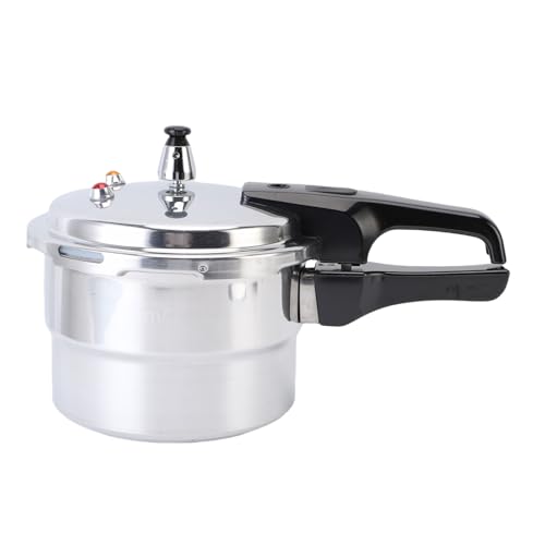 Mumusuki Aluminum Pressure Cooker, Pressure Canner with Fast Cooking Stewing, Large Capacity and Racks for Kitchen, Silver, Aluminum