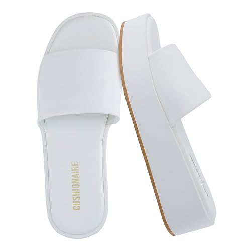 Image of CUSHIONAIRE Women's Kudos Platform Slide Sandals