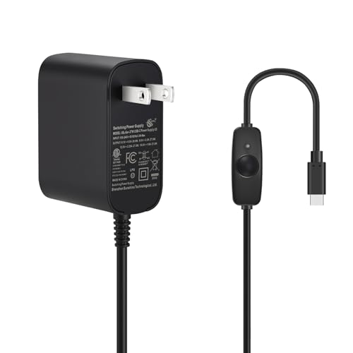 iUniker 27W PD USB-C Switch Power Supply for Raspberry Pi 5 5.1V 5A 27W GaN PD Power Supply for Raspberry Pi 5 16GB/8GB/4GB/2GB (ETL Listed)