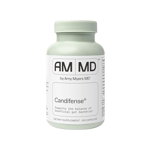 Amy Myers MD Candifense Candida Overgrowth Supplement - Digestive Enzymes for Digesting Fiber - Gut Care for a Balanced Microbiome - Gluten-Free, Dairy-Free & Non-Soy - 120 Capsules (60 Servings)