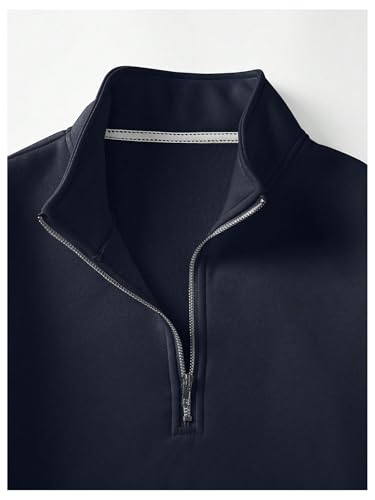 SOLY HUX Men's Half Zip Sweatshirt Mock Neck Long Sleeve Drop Shoulder Casual Pullover Tops3