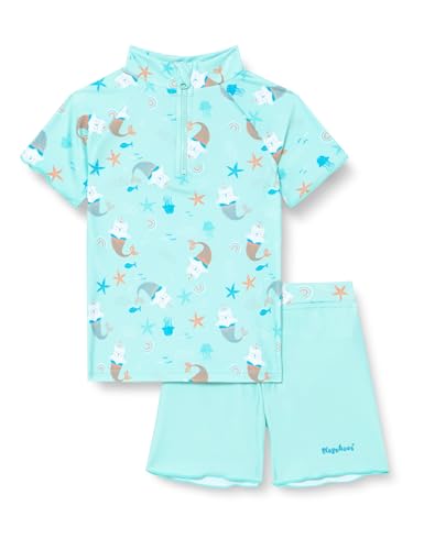 Playshoes Unisex Kinder UV-Schutz Bade-Set zweiteilig Schwimmshirt Badeshorts Badebekleidung, Einhornmeerkatze, 98/104