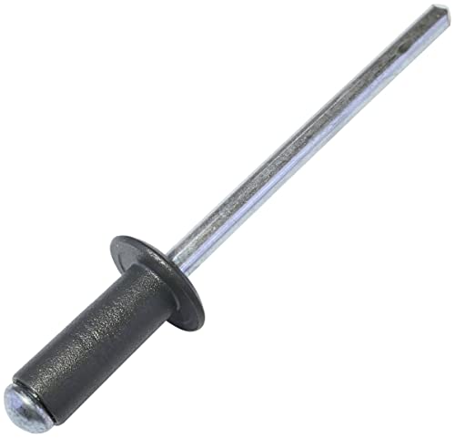 AERZETIX - C57140 - Lot de 50 Rivets aveugles Ø4x10 mm couleur gris anthracite RAL 7016 - en acier/aluminium - rivet pop à rupture de tige