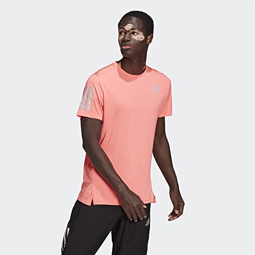 Adidas HB7446 OWN THE Run Tee T-Shirt Men's Acid red/Reflective Silver M
