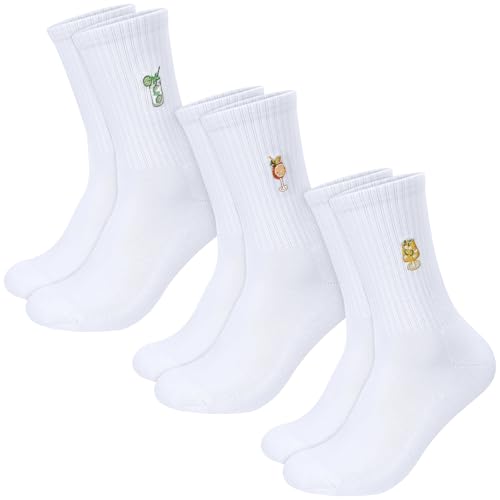 Smlper Tennissocken Motiv Herren ＆ Damen 39-42,3er Lustig Sport Socken
