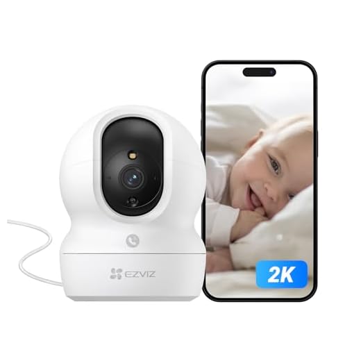 EZVIZ CP1 2K Caméra Surveillance WiFi Intérieure, Camera Bébé WiFi 2.4Ghz Pan/Tilt à 360 °, Vision Nocturne Intelligente, Suivi Auto, Audio Bidirectionnel, Mode Veille, H.265, Compatible avec Alexa