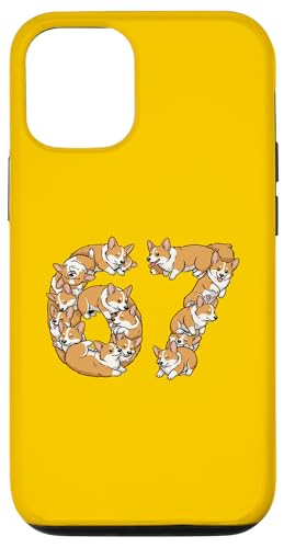 Funny Corgi Loaf Dog 6 7 Meme Six Seven Pembroke Welsh Corgi Case for iPhone 12/12 Pro